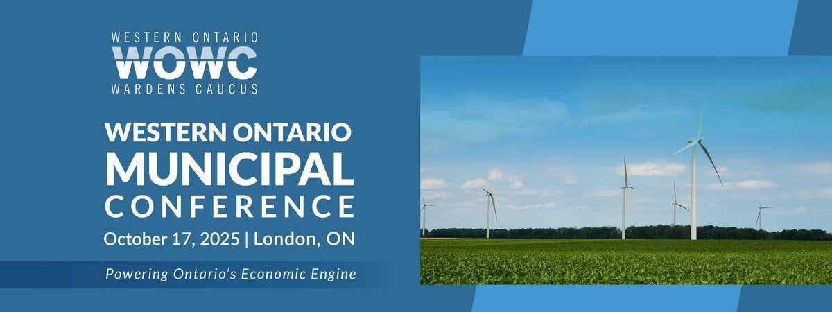 The Western Ontario Municipal Conference returns October 17, 2025 in London! Don’t miss this key event for municipal leaders across the region. Register now for early bird rates 👉bit.ly/4jAY91f 
#OWMC2025 #Munipoli