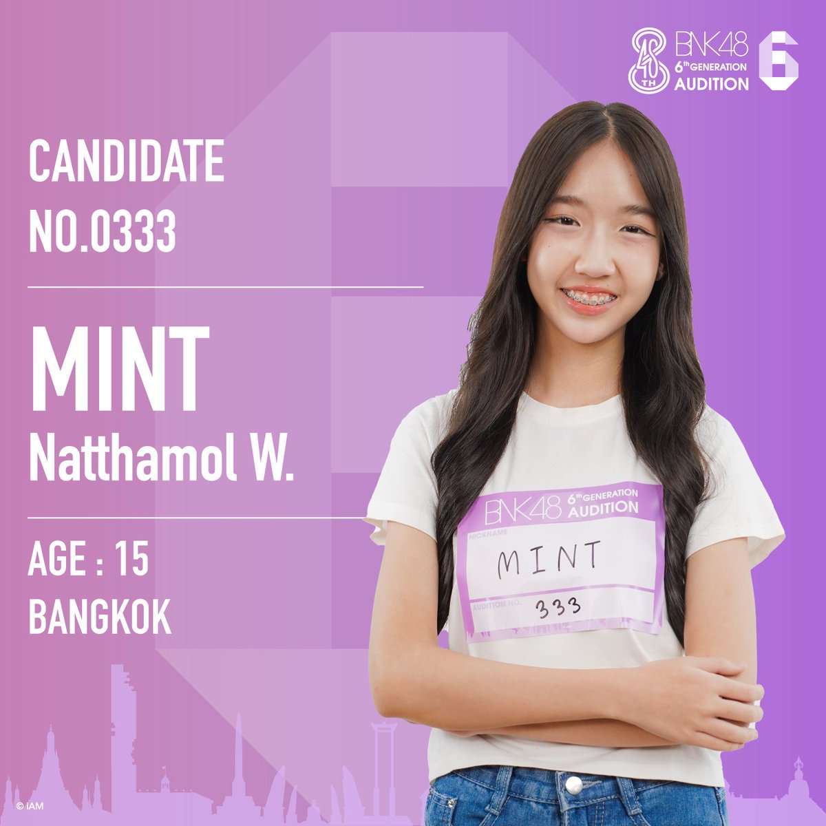 bnk48official's tweet photo. [🟣6️⃣] #BNK486thGEN_Candidates

BNK48 6th Generation Audition
Candidates [DAY 1]

#Mint_BNKG6C
#Mirin_BNKG6C

#BNK486thGEN_Audition
#BNK486thGeneration
#BNK48 https://t.co/YUKoJagaYl