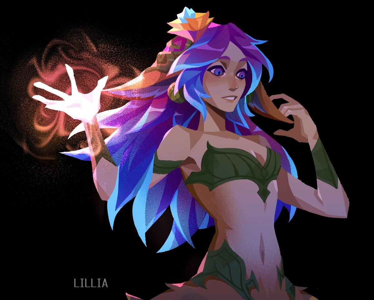 #LeagueOfLegends #Lillia
畫給朋友的小鹿💜💤