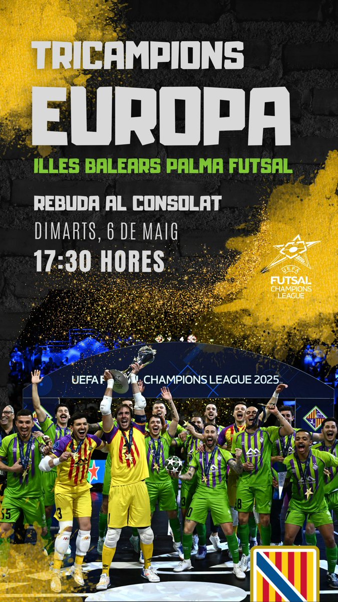 Consolat de Mar (@elconsolat) on Twitter photo Avui, a les 17.30 hores, vine a rebre al Consolat als tricampions d'Europa Illes Balears <a href="/PalmaFutsal/">Illes Balears Palma Futsal</a>! Hi estau tots convidats! 💚❤️ Avui, a les 17.30 hores, vine a rebre al Consolat als tricampions d'Europa Illes Balears <a href="/PalmaFutsal/">Illes Balears Palma Futsal</a>! Hi estau tots convidats! 💚❤️