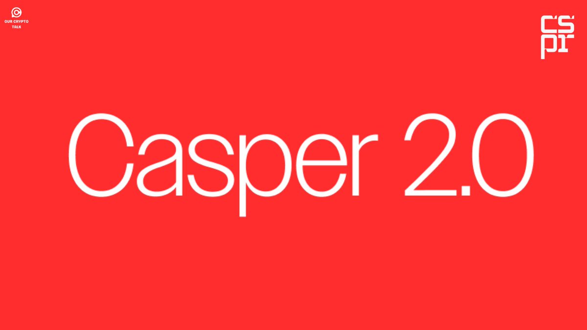 The wait is over.

Casper 2.0 is LIVE and it's not just an upgrade, it's a protocol-wide evolution.

Here’s why $CSPR could be changing the game!

🧵👇