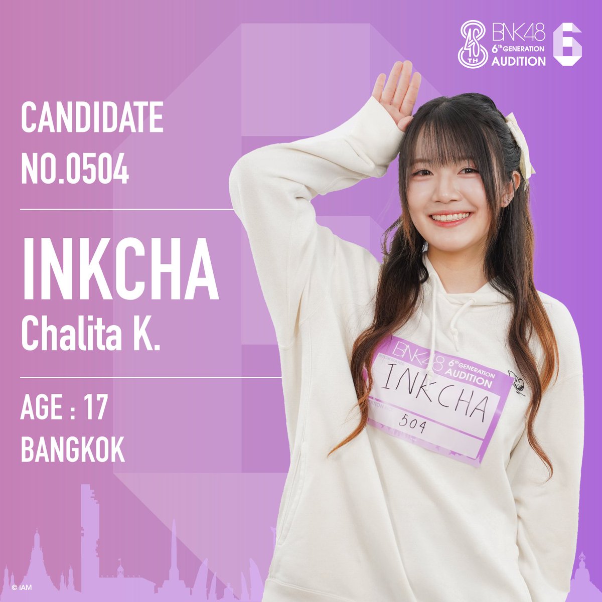 bnk48official's tweet photo. [🟣6️⃣] #BNK486thGEN_Candidates

BNK48 6th Generation Audition
Candidates [DAY 1]

#Cartoon_BNKG6C
#Inkcha_BNKG6C
#Kanliu_BNKG6C
#Khowjow_BNKG6C

#BNK486thGEN_Audition
#BNK486thGeneration
#BNK48 https://t.co/8KMJDtBwyM