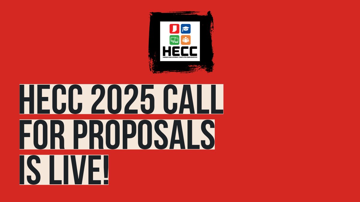 🎤 Got a bold idea in edtech, instruction, or leadership?
🎯 The #HECC2025 Call for Proposals is OPEN!
📍 Downtown Indy
🗓️ Nov 5–7, 2025
🚀 Submit yours today: hecc.k12.in.us/call-for-propo…

#SpeakAtHECC #EdTech #InstructionalTech #SchoolLeaders