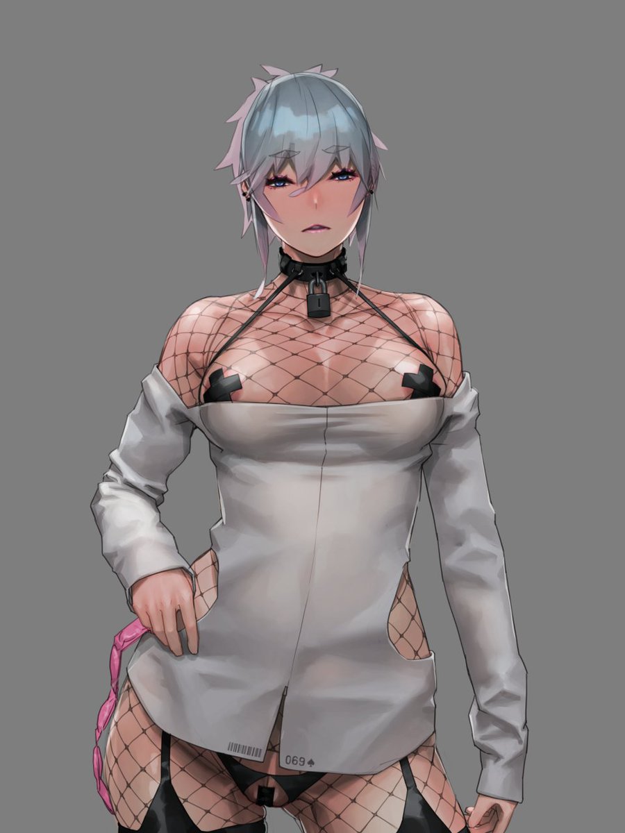 先日投稿した立ち絵の画質が悪かったので、もう少し大きいサイズで上げ直し。ついでに該当する衣装のえちシーンの再掲でも。
制作期間が空きすぎてチクピのデザイン変わってた…直さないと