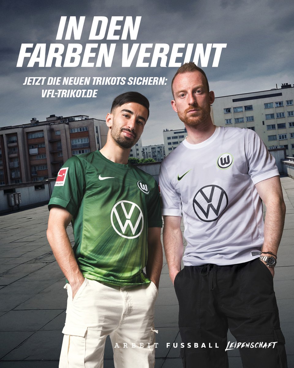 VfL_Wolfsburg's tweet image. In den Farben vereint! Unser Heim- und Auswärtstrikot für 2025/2026! 💚

Jetzt die neuen Trikots sichern ➡️ vfl-trikot.de

#VfLWolfsburg