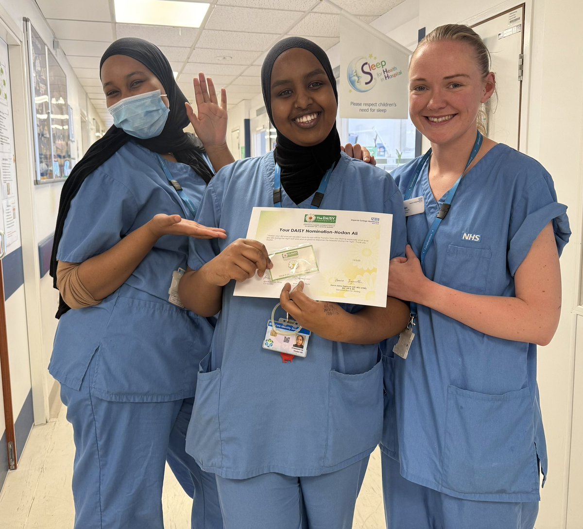 Congratulations to Halima from the Great Western Children’s Ward on your DAISY nomination! Your dedication and compassion shine through. #DAISYAwards #FONM2025 #NursingExcellence <a href="/ImperialPeople/">Imperial People 💙</a> <a href="/SigsworthJanice/">Janice Sigsworth RN 💙</a> <a href="/HerdipBevan/">Herdip Sidhu-Bevan</a>