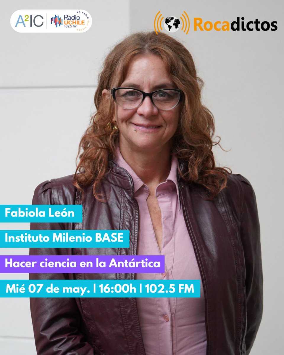 🔴 MAÑANA: Fabiola León (<a href="/MilenioBASE/">Instituto Milenio BASE</a>) ha visitado la Antártica siete veces para estudiar las aves australes, su población y comportamiento. ¿Cómo es hacer ciencia en terreno en esas latitudes? ¡Descúbrelo en #ROCADICTOS!

🗓️07/05
⏰16:00h
🎙️102.5 FM
➡️radio.uchile.cl