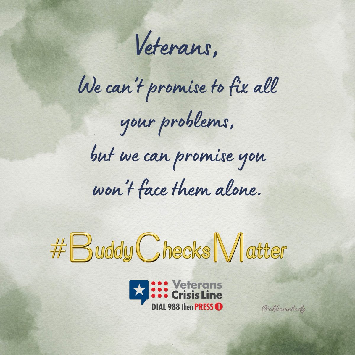 🇺🇸Tuesday ✅VETERAN BUDDY-CHECKS✅RH 🇺🇸 Good morning, family. As we go about our business today, let’s look for opportunities to reach out to Veterans we might come across. Remember you are not alone, so if you are struggling, we want you to reach out. I love all y’all! ❤️🤍💙
