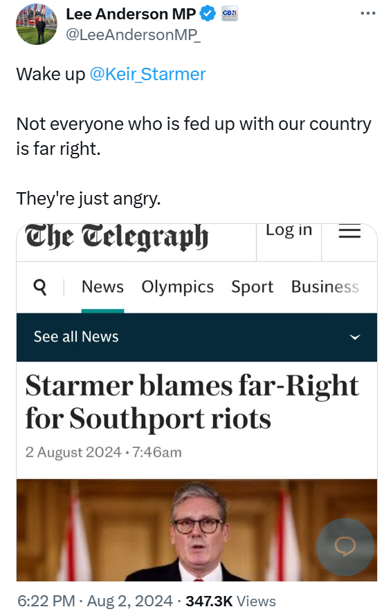 Femi (@femi_sorry) on Twitter photo <a href="/dafta_xxxx/">𝖉𝖆𝖋𝖙𝖆</a> <a href="/reformparty_uk/">Reform UK</a> <a href="/metpoliceuk/">Metropolitan Police</a> Yes.
Reform UK watched people trying to firebomb mosques, then explicitly sided with them, saying they just "fed up", not far-right.
Ever since, they've been trying to get the terrorists out of prison.
So yes.
Reform UK is a terror-supporting organisation. <a href="/dafta_xxxx/">𝖉𝖆𝖋𝖙𝖆</a> <a href="/reformparty_uk/">Reform UK</a> <a href="/metpoliceuk/">Metropolitan Police</a> Yes.
Reform UK watched people trying to firebomb mosques, then explicitly sided with them, saying they just "fed up", not far-right.
Ever since, they've been trying to get the terrorists out of prison.
So yes.
Reform UK is a terror-supporting organisation.