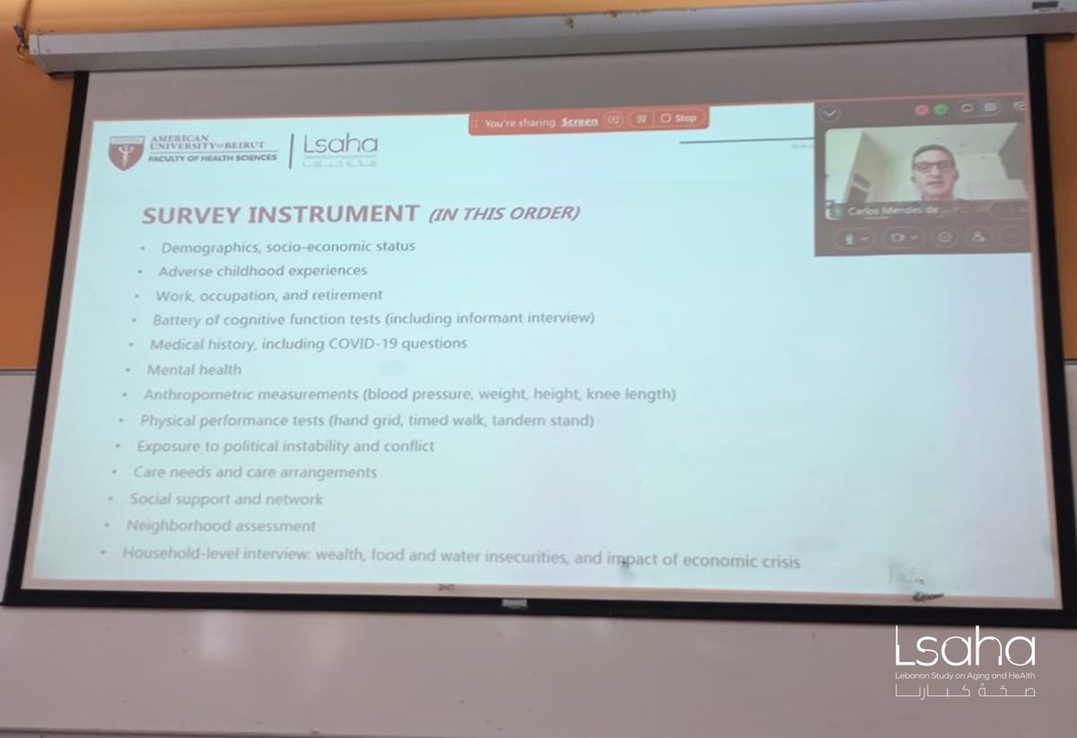 LSAHA_AUB's tweet image. 💡Our researchers presented at AUB's Health Sciences Talk Series on April 30th, sharing insights into the development of Lebanon's first longitudinal aging study as well as innovative approaches to fieldwork challenges.
To find out more, visit rb.gy/qdu2hl
#LSAHA