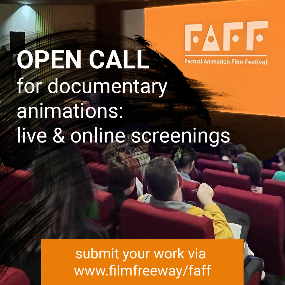 This is a photo from our Screening at BLOC Cinema, Arts One, Queen Mary University of London in 2023.

Be part of FAFF 2025 screening - submit your work via Filmfreeway. May 29th – Early Bird Deadline.
filmfreeway.com/FAFF

More about the festival:
factualanimation.com