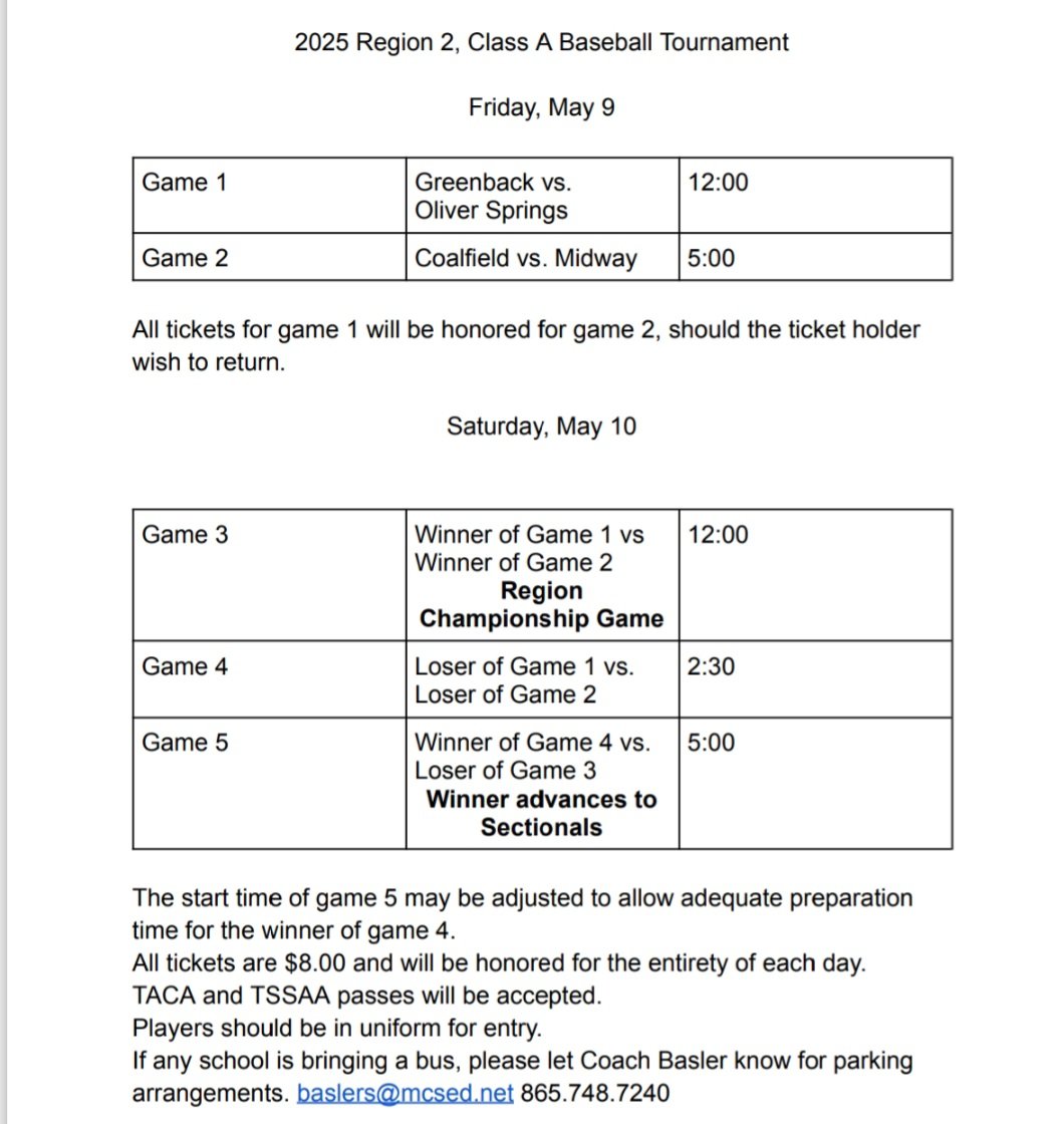 Region information. Played at Coalfield <a href="/prepxtra/">PrepXtra</a> <a href="/5StarPreps/">5Star Preps</a>