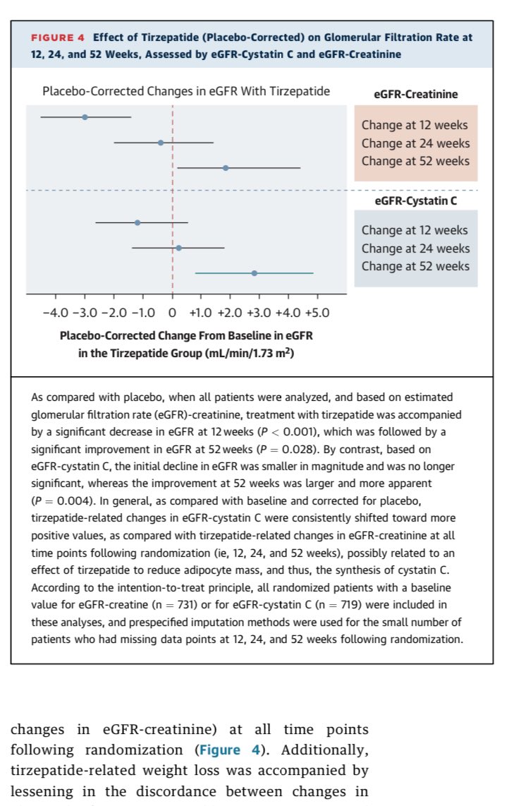 New insights into #HeartFailure &amp; #CKD:
Tirzepatide, a dual GIP/GLP-1 receptor agonist, shows potential renal benefits in patients with HF &amp; chronic kidney disease.
Let’s break down the key findings from Packer et al. 
#CardioTwitter #MedTwitter #NephTwitter

🧑‍💼with #HeartFailure
