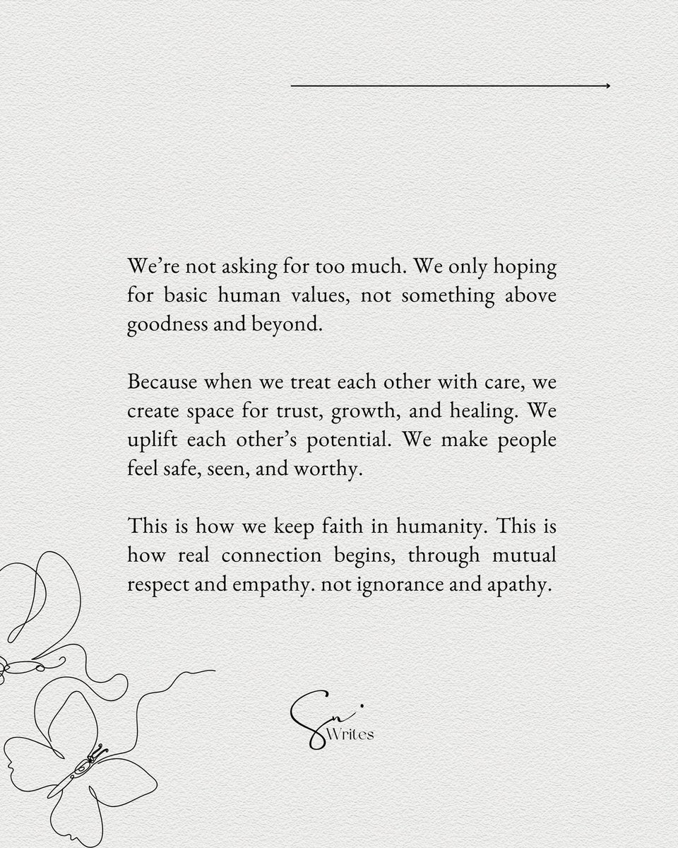 snwrites's tweet image. They say “Give without expecting anything in return”