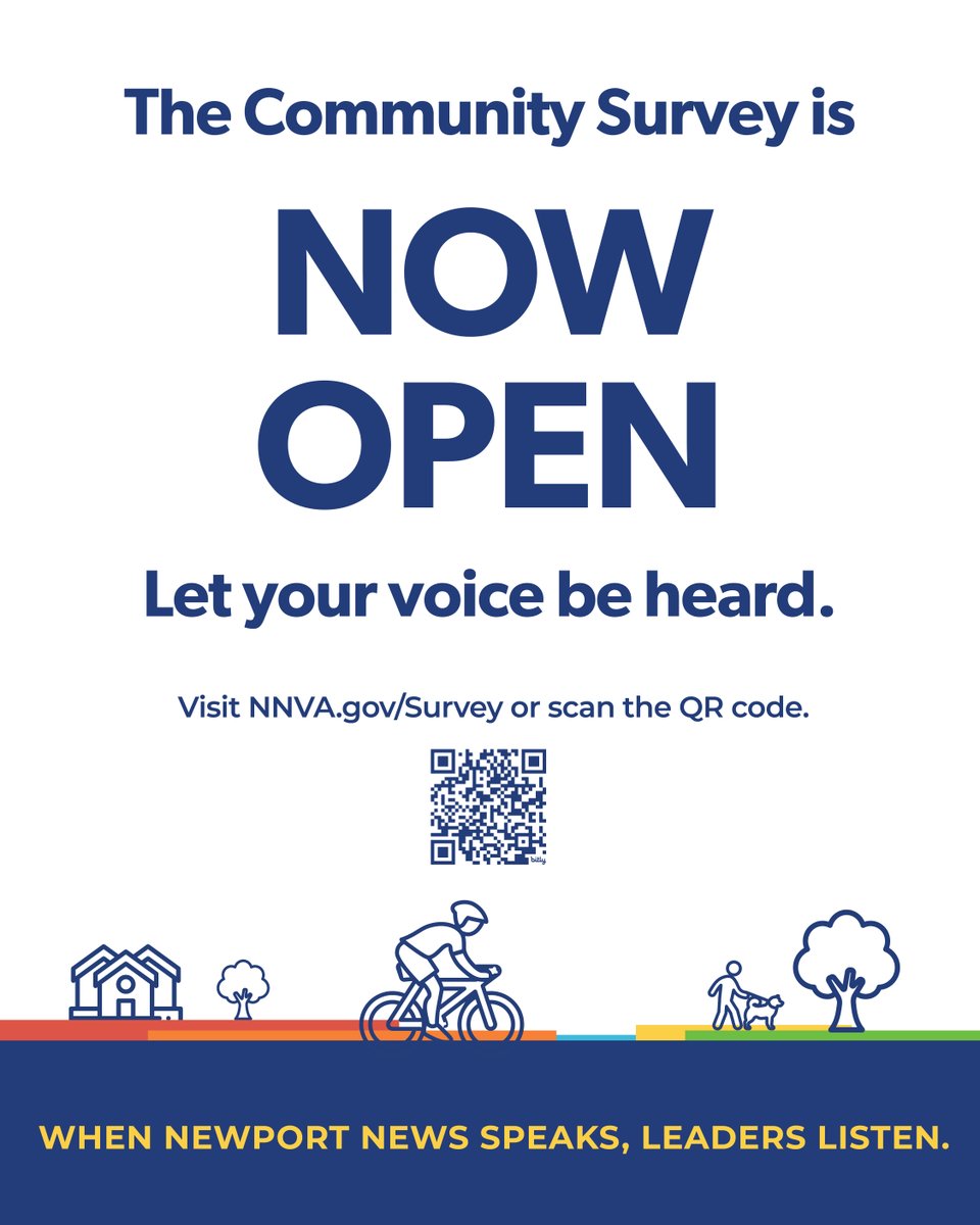 The Community Survey is LIVE! 🗣️
Quick, easy, and your voice shapes real change.
Start now:
nnva.gov/3100/Newport-N…
#NNOpenToYou