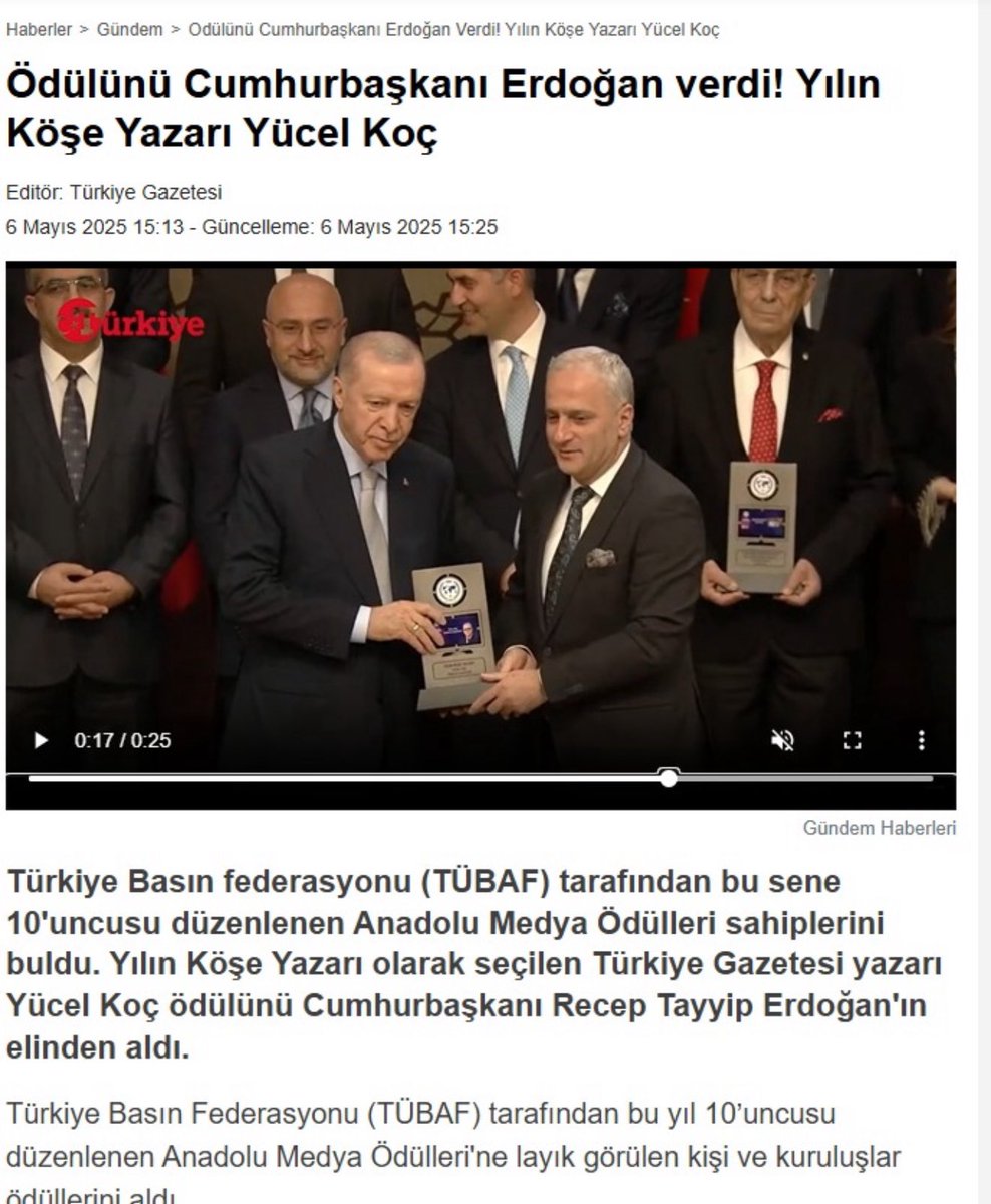 yucelkoc's tweet photo. Bu ödülü Cumhurbaşkanımızın elinden almaktan şahsım ve kurumum adına şeref duydum.
Bizi ödüle layık gören Türkiye Basın Federasyonu jürisine ve Sinan Beye teşekkür ediyorum.
@snnburhan 
@turkiyegazetesi 

https://t.co/upiAaKDamR https://t.co/AyBirGNuDu
