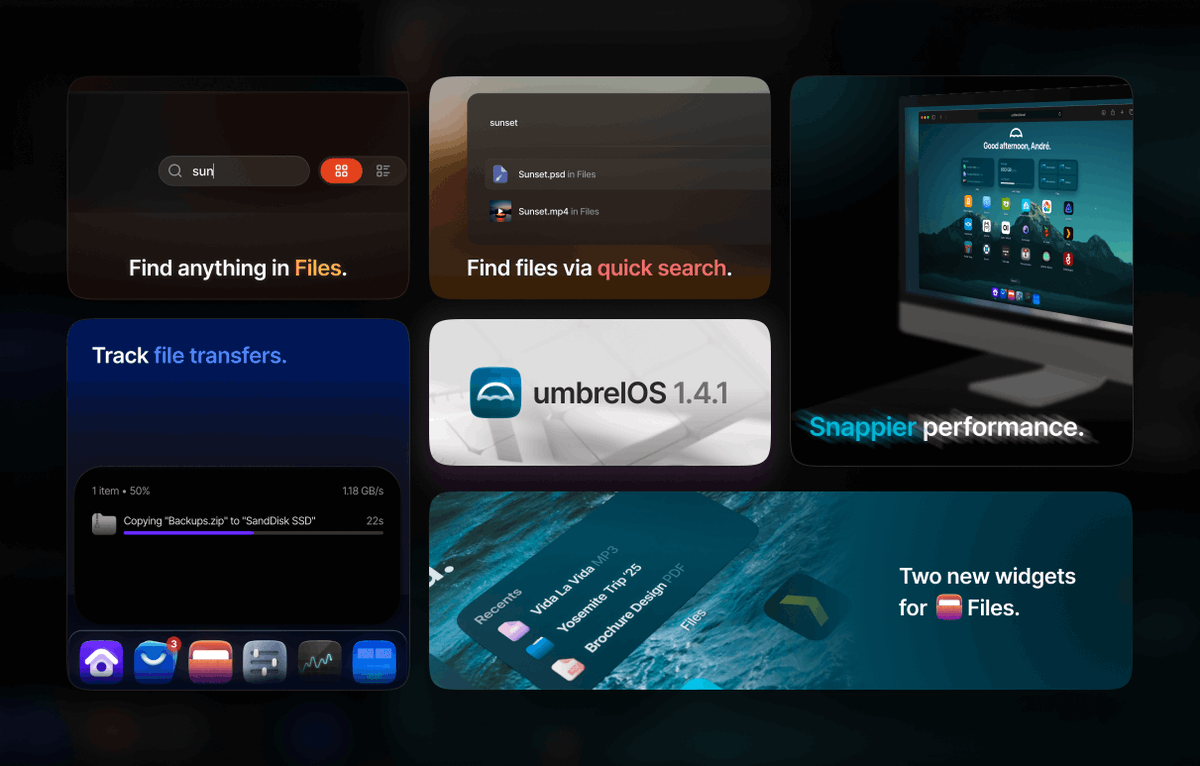 Rolling out now to all users running umbrelOS 1.0 or later.