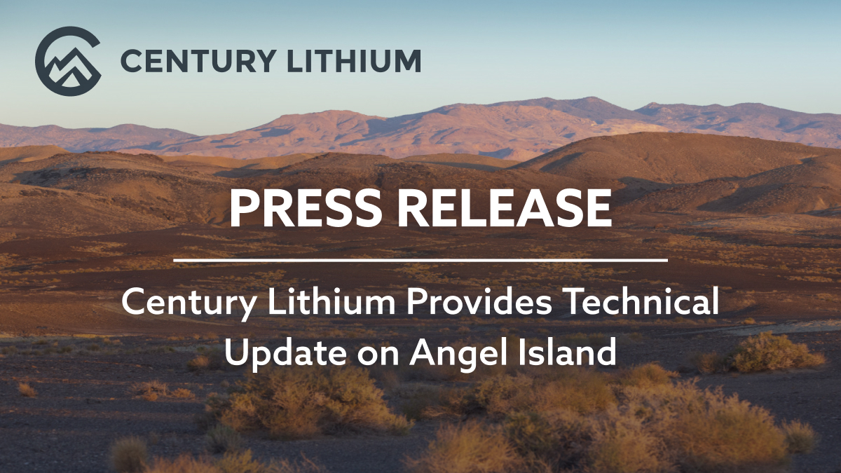 Press release: Century Lithium Provides Technical Update on Angel Island
 
Read the full release here: bit.ly/44VJcCg

$LCE.V $CYDVF