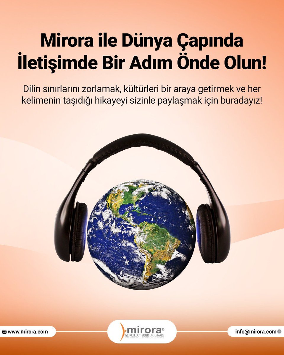 Diller arasındaki engelleri kaldırıyor, kültürel köprüler inşa ediyor ve her kelimenin ardındaki anlamı doğru şekilde aktarıyoruz. Sınırları aşan iletişim için profesyonel çeviri çözümlerimizle yanınızdayız!

#çeviri #sözlüçeviri #yazılıçeviri #mirora #küreseldiyalog #yabancıdil