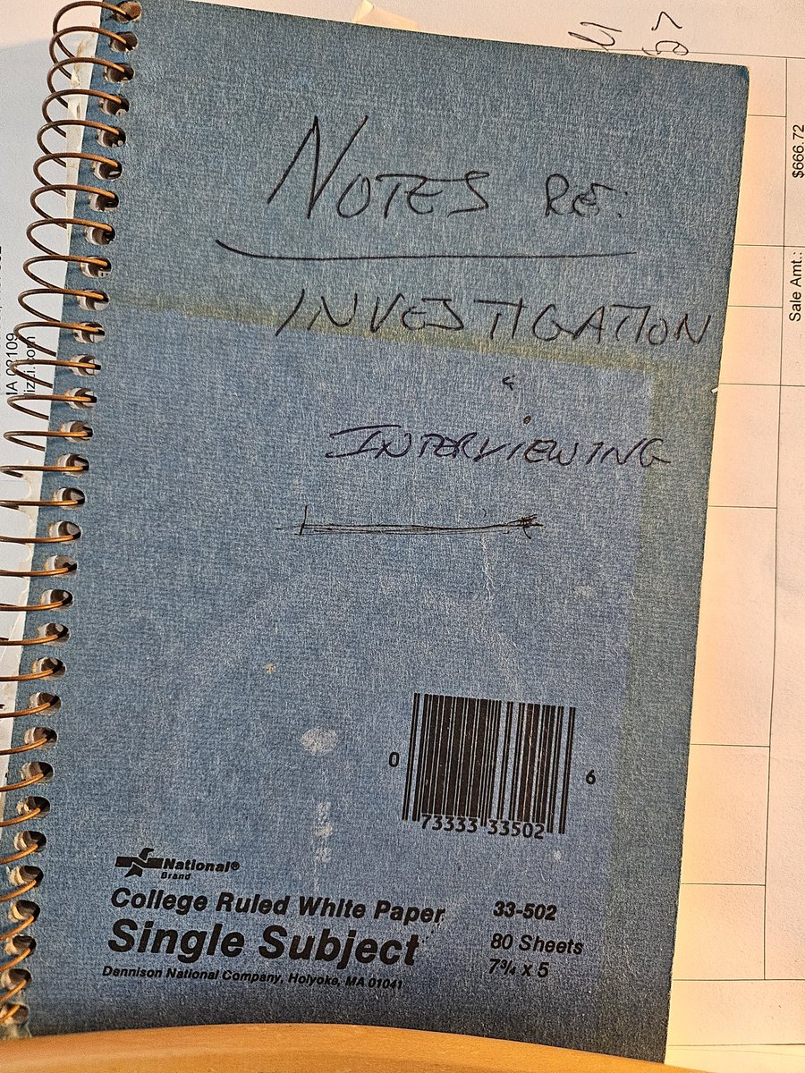 Came across notebook of advice from my old boss, PI Jack Palladino. He'd chew your ass if you showed up to a meeting without a notebook.

Tip #1 - "Dress up... jacket for weekend / home interviews."
Tip #2 - "Men must be careful of time of interview - 1/2 hour before nightfall."