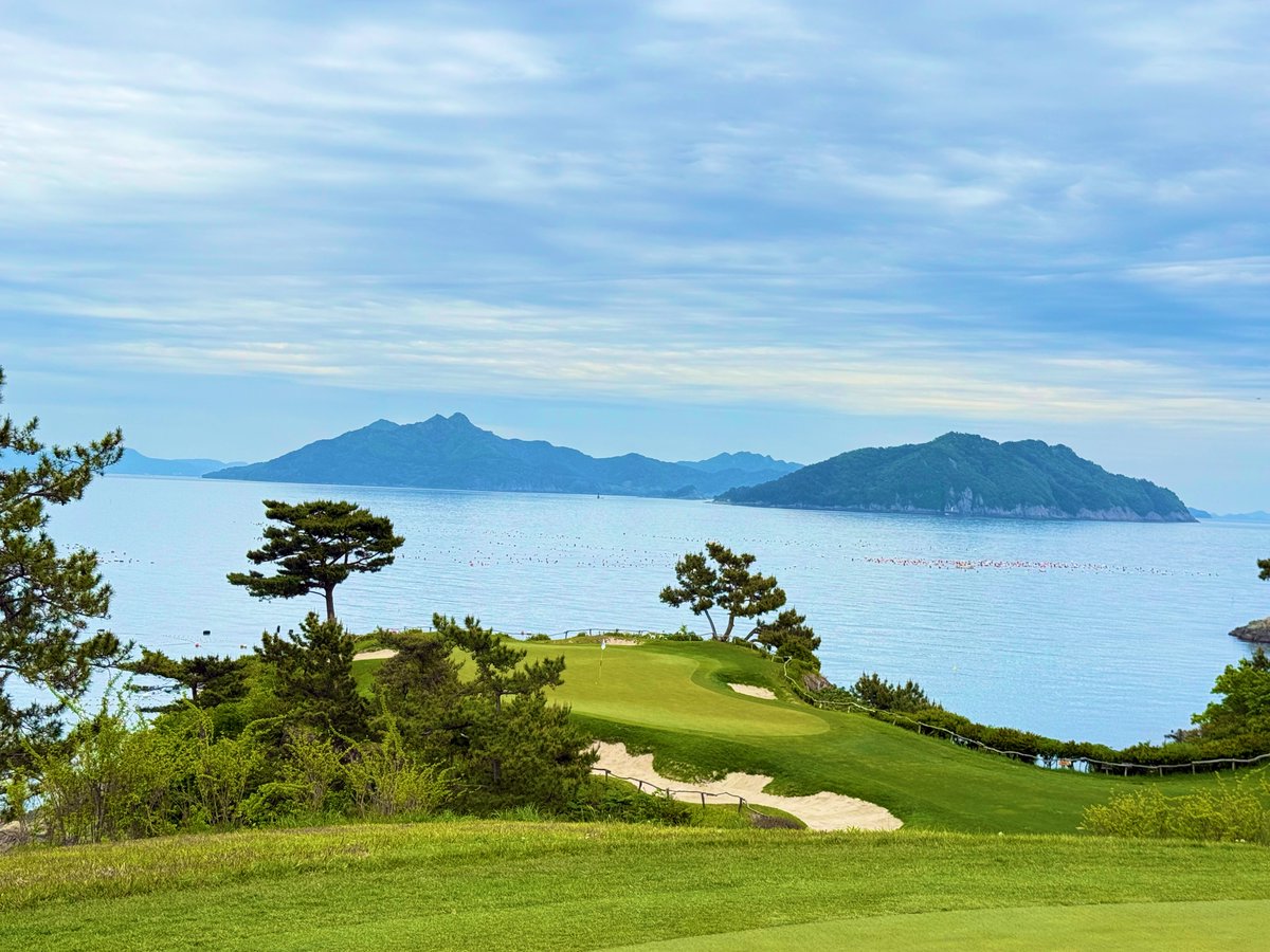 Top100Rick's tweet photo. South Cape Owners Club
Kyle Phillips - 2013 
Namhae, South Korea 

Truly one of the most epic places you could play golf on our globe, South Cape is a treat for all the senses. 

This luxurious resort has it all. But this post will be about the golf course, not the perfection that is everything else. 

The course is cut into rugged cliffs along the sea, certainly an engineering and routing challenge from the beginning. Kyle did an amazing job finding a playable golf course. 

The sea holes steal the show. The 3 par 3’s on the water are all world class. It’s rare for an ocean course to allow you to play over the actual ocean multiple times. 

You can see the ocean from the entire course, but you’d be amiss to think it’s just the views that are interesting. The golf holes are fun and strategic, with plenty of risk and reward awaiting. Aesthetically Kyle did his typical great job with the visuals.

The greens are fun with lots of slopes and run offs. The constant rock outcroppings provide wonderful visuals and sometimes they are in play.

The only thing missing is firm turf, which I imagine is a struggle with this mountain soil, it’s the only thing keeping it from competing with the greatest seaside courses of the world.

Cape Owners is a fantastic course and the epic heroic shots you take you will remember forever. IMO it’s a top 100 world level 18 holes and truly a trek worth making. A magical place!