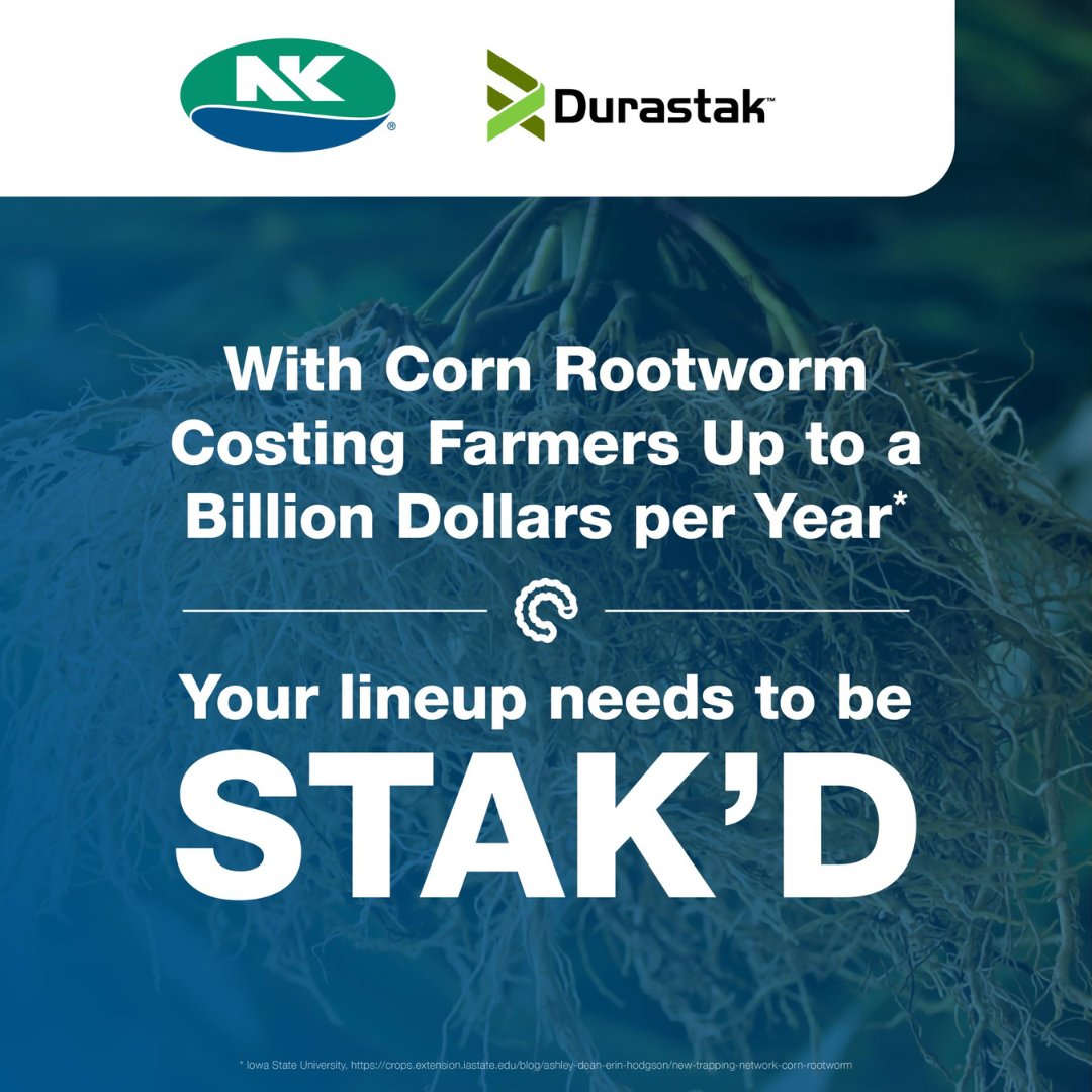 A long-term corn rootworm strategy is coming: Durastak is the industry’s first triple Bt protein stack, offering a new mode of action for this yield-robber. Dig deeper to see how it could help protect ROI if #CRW invades your fields. 
bit.ly/43eEX3q
