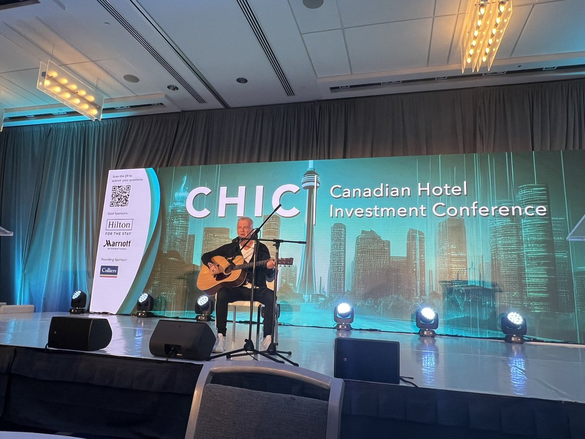 Lead singer of <a href="/glasstiger/">Glass Tiger</a> Alan Frew kicks of the Canadian Hotel Investment Conference