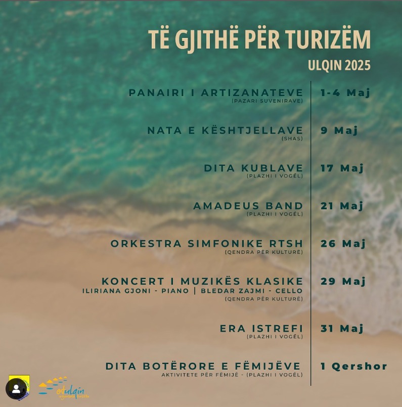 Excited to perform in #Ulqin/Ulcinj on #May29!🌊💛
With #PragueOpera solo cellist 🎻 Bledar Zajmi, we’ll bring #classicalmusic + #Albanian &amp; #Montenegrin pieces as part of the “All for Tourism” festival.
This concert follows the one in #Tuz on #May28. Great to be home. ❤️