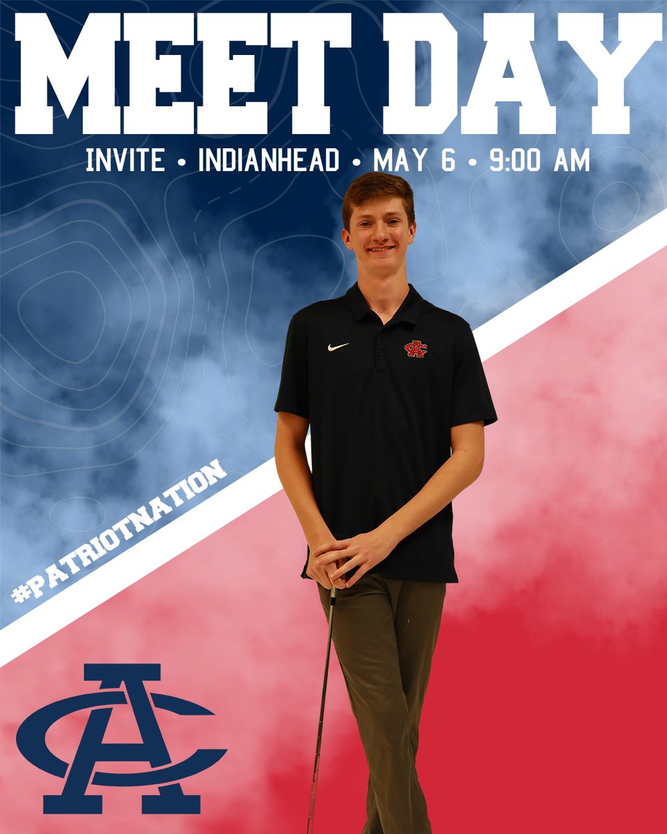⛳Golf Meet Day! ⛳

📍Indianhead Golf Course
📅 Tuesday, May 6
🕒 9:00 am
#PatriotNation

＊Graphic credit- Traegan Wetzel, sophomore; edits- Addi Kemp, sophomore