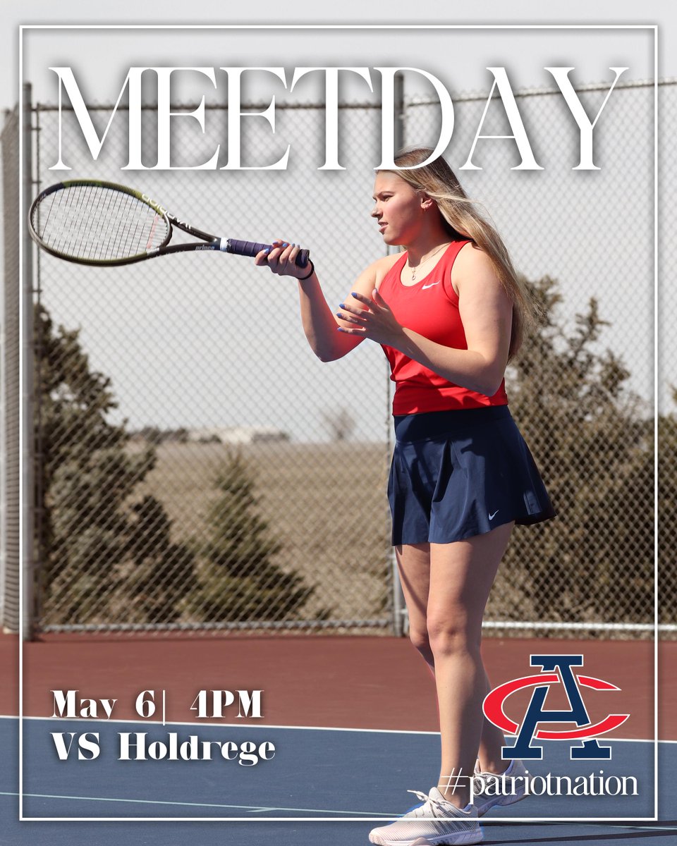 🎾Tennis Match Day! 🎾

📍Adams Central High School
📅 Tuesday, May 6
🕒 4:00 pm
#PatriotNation

＊Graphic credit- Addysen Simmons, sophomore; edits- Addi Ackles, senior