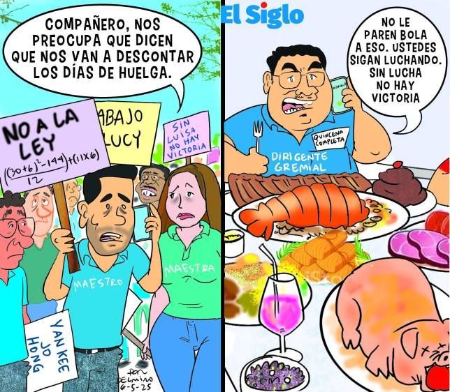 Realidades: Docentes vs. dirigente gremial.
El tema de la caricatura de este 6 de mayo de 2025.
elsiglo.com.pa/opinion/carica…

#ESCaricatura