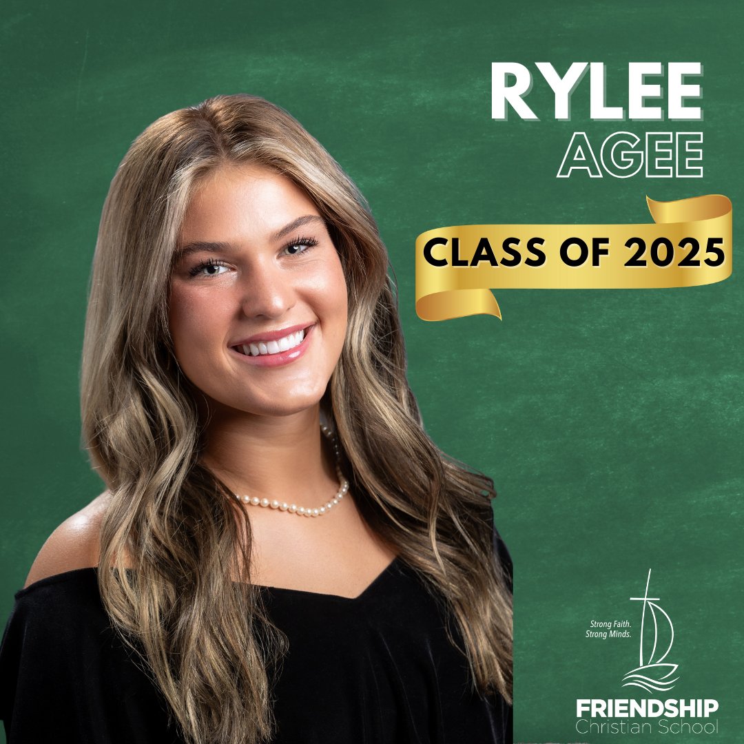 Rylee Agee has attended FCS for 9 years. Following graduation, she plans to attend University of Tennessee Knoxville to study nursing! Congratulations Rylee!🎓
