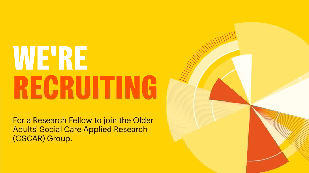 📢 Job Opportunity: Research Fellow 

For a new capacity-building position aimed at supporting the OSCAR Group's expansion, and to establish future leading researchers in social care. 

Full-time, fixed-term contract, with applications closing on 19 May: jobs.york.ac.uk/vacancy/resear…