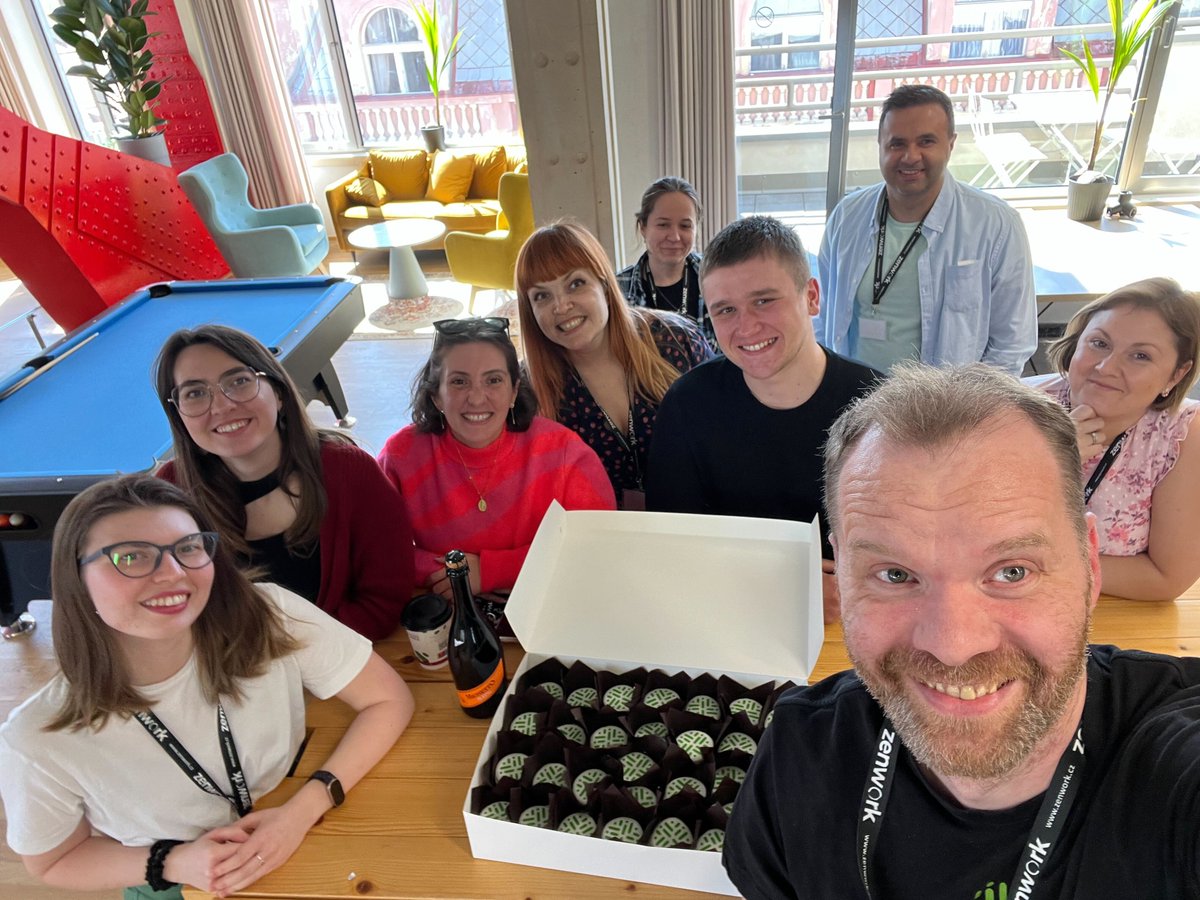 collibra's tweet image. One year in Prague and Raleigh! 🎉

We crunched the numbers, and the data is clear: Year one = Big impact. 
Huge thanks to our Collibrians for building community, sparking collaboration and performing some very important quality checks on waffle-shaped assets. 🧁 #OneCollibra