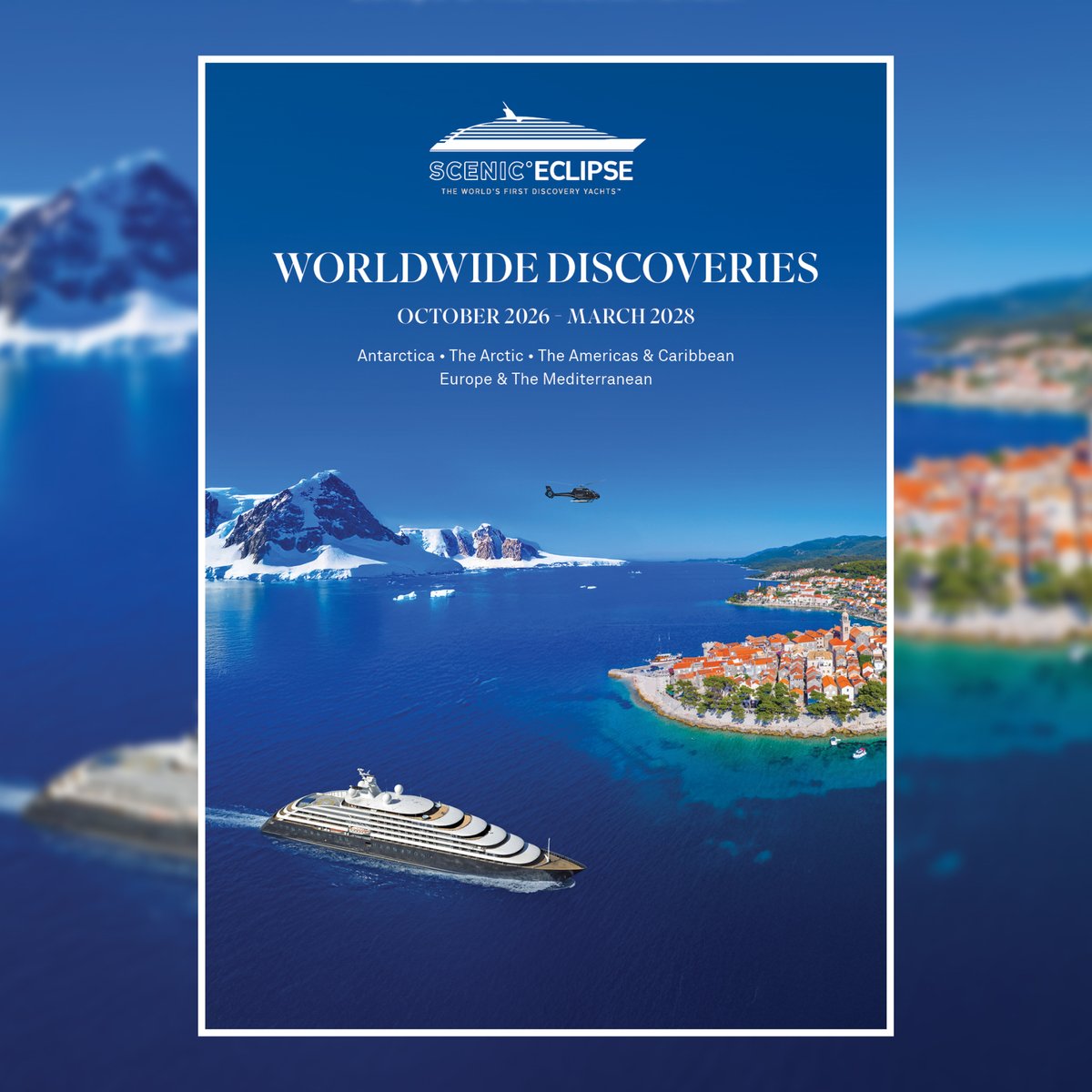 Get your diaries ready - the new Scenic Eclipse 2026/28 Worldwide Discoveries brochure launches today, so it's time to start planning your next cruise: ow.ly/cfaC50VNnOq