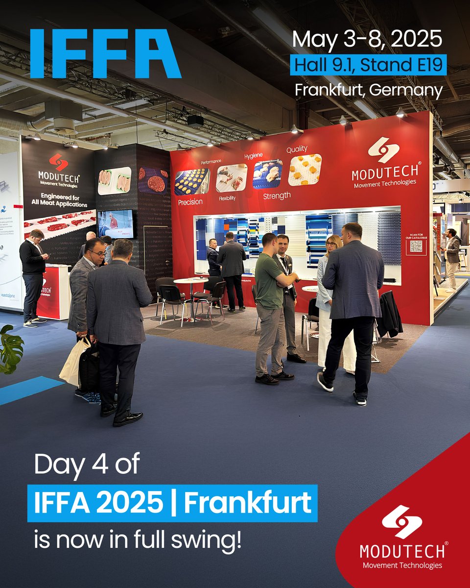 modutechtr's tweet image. Day 4 of IFFA Frankfurt is now in full swing!
Stop by and take a closer look at our state-of-the-art product line for the Meat &amp;amp; Poultry Processing Industry.

📍 Find us at Hall 9.1, Stand E19

#Modutech #IFFA2025