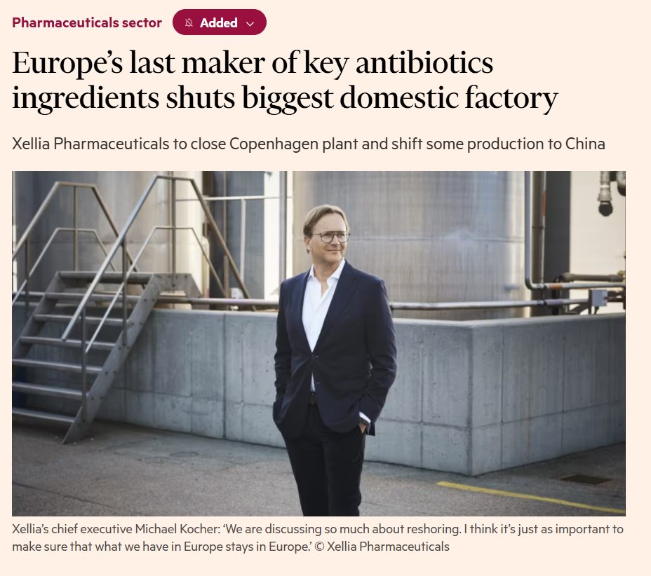 The end of antibiotic production in Europe speaks volumes about the failure of recent efforts to achieve strategic autonomy - in the key pharmaceutical sector in this case, especially after Covid.
