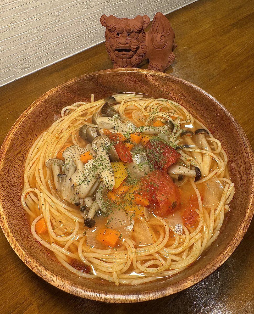 ダイエットスープパスタできあがり〜〜〜！！！！！