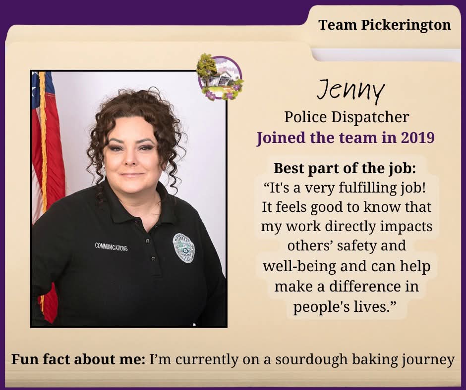 It's 'Meet the Team Tuesday' and today it's Jenny's turn in the spotlight. Each week we're introducing you to a member of Team Pickerington and highlighting their role in our organization. 
#PositivelyPickerington