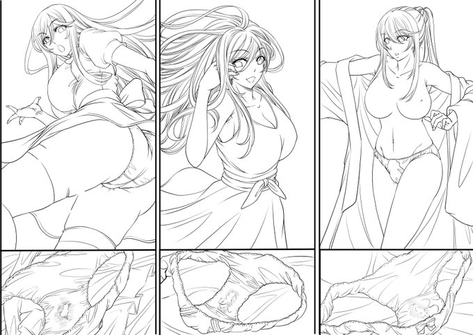 #コミッション #ヒョットコフェラ GW終わっちゃいますね～まぁほぼ休みなく作業してますw
ということで進捗報告です。現在清楚系オリキャラでのギャップをメインにしたイラスト作業をしております。 