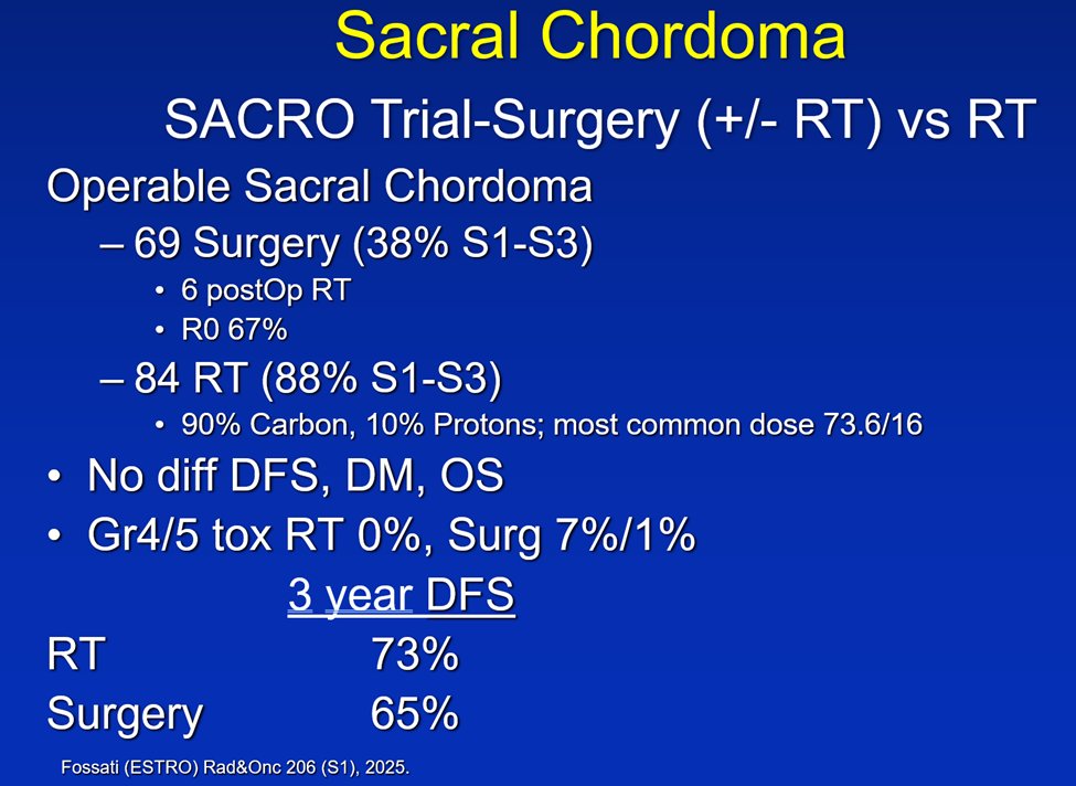 Prospective trial operable sacral chordoma
Similar outcomes Carbon vs. Surgery