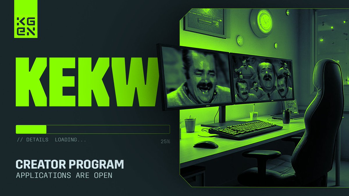 In a world where memes move faster than markets, voice is the new validator.

Introducing KEKW by KGeN. Our all-new creator program.

We’re looking for creators who speak fluent culture and their takes hit harder than tokenomics.

For the culture, by the culture.

Apply now👇