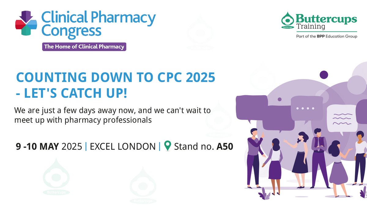 Buttercups Training (@frombuttercups) on Twitter photo We're just a few days from <a href="/CPCongress/">Clinical Pharmacy Congress</a> 2025 and we can't wait to meet you all.
If you are planning to visit our stand at CPC, let us know what you'd like to discuss by filling in the form:
bit.ly/3SppYxq
Visit the Buttercups team at stand A50!. #ButtercupsTraining We're just a few days from <a href="/CPCongress/">Clinical Pharmacy Congress</a> 2025 and we can't wait to meet you all.
If you are planning to visit our stand at CPC, let us know what you'd like to discuss by filling in the form:
bit.ly/3SppYxq
Visit the Buttercups team at stand A50!. #ButtercupsTraining