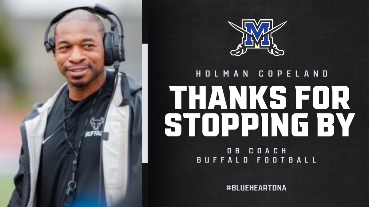 ᴍɪᴅᴅʟᴇᴛᴏᴡɴ ᴄᴀᴠᴀʟɪᴇʀs (@middletownfb) on Twitter photo Welcome to Cavalier Country <a href="/coach_cope/">Holman Copeland</a> & thanks for Recruiting our Cavaliers‼️<a href="/UBFootball/">UB Football</a>
#BlueHeartDNA💙🧬| #FAW2W Welcome to Cavalier Country <a href="/coach_cope/">Holman Copeland</a> & thanks for Recruiting our Cavaliers‼️<a href="/UBFootball/">UB Football</a>
#BlueHeartDNA💙🧬| #FAW2W