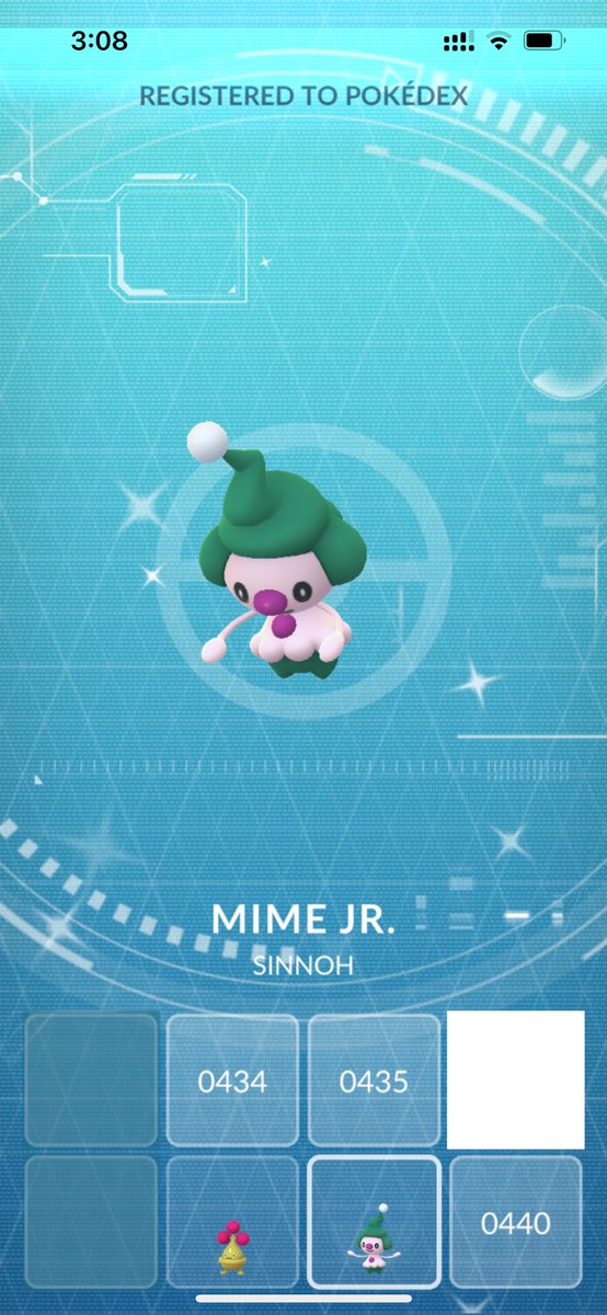 emeleechao's tweet photo. One of my favorite Osaka souvenirs! Dex entry, shiny Mime Jr. hatch! ✨🥚 https://t.co/Q6cqhY8xOB