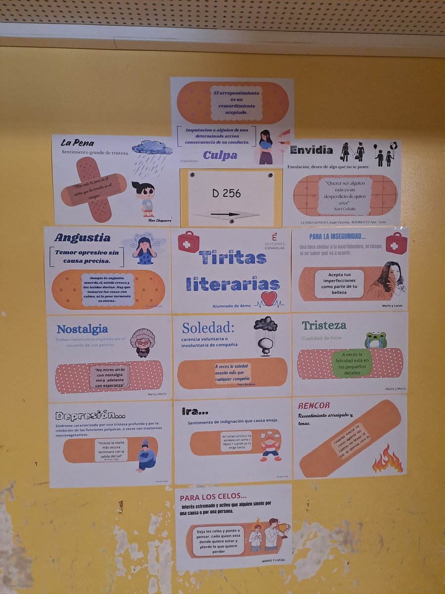 ¿Cómo sanar las afecciones del alma? Con este botiquín ⛑️ de lleno de tiritas literarias 🩹 #infografía #textoliterario #competencialingüística #4ème