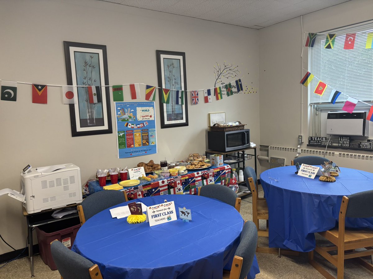 Thank you Middletown Village PFA for a great start to Village Teacher Appreciation Week! Each day’s destination themed treats are a huge hit! #MTPSPride #MVSGriffins