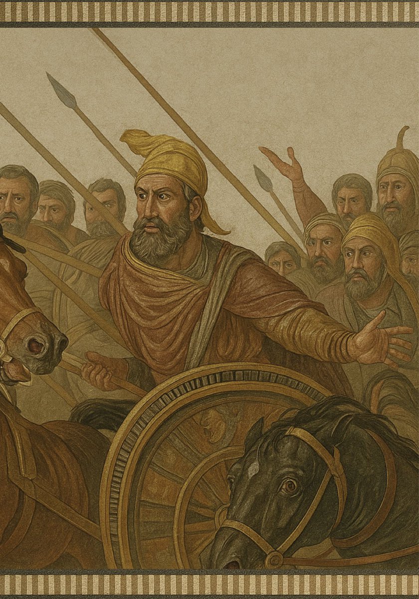 While testing AI digital art restoration (o3), I recreated the lost 'Alexander Mosaic', which depicts the Battle of Issus between the armies of Alexander the Great and Darius III of Persia. Originally from the House of the Faun in Pompeii, Italy dated between c. 120 and BC 100.