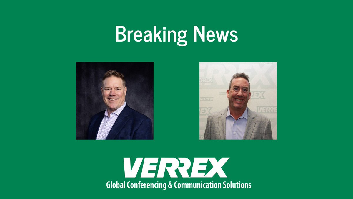 Leadership news at <a href="/Verrex/">Verrex</a>! Bill Chamberlin becomes our new President on May 13, bringing 20+ years of experience &amp; vision. Thomas Berry transitions to Executive Chairman, continuing to guide our future. Exciting times ahead! #ProAV #avtweeps