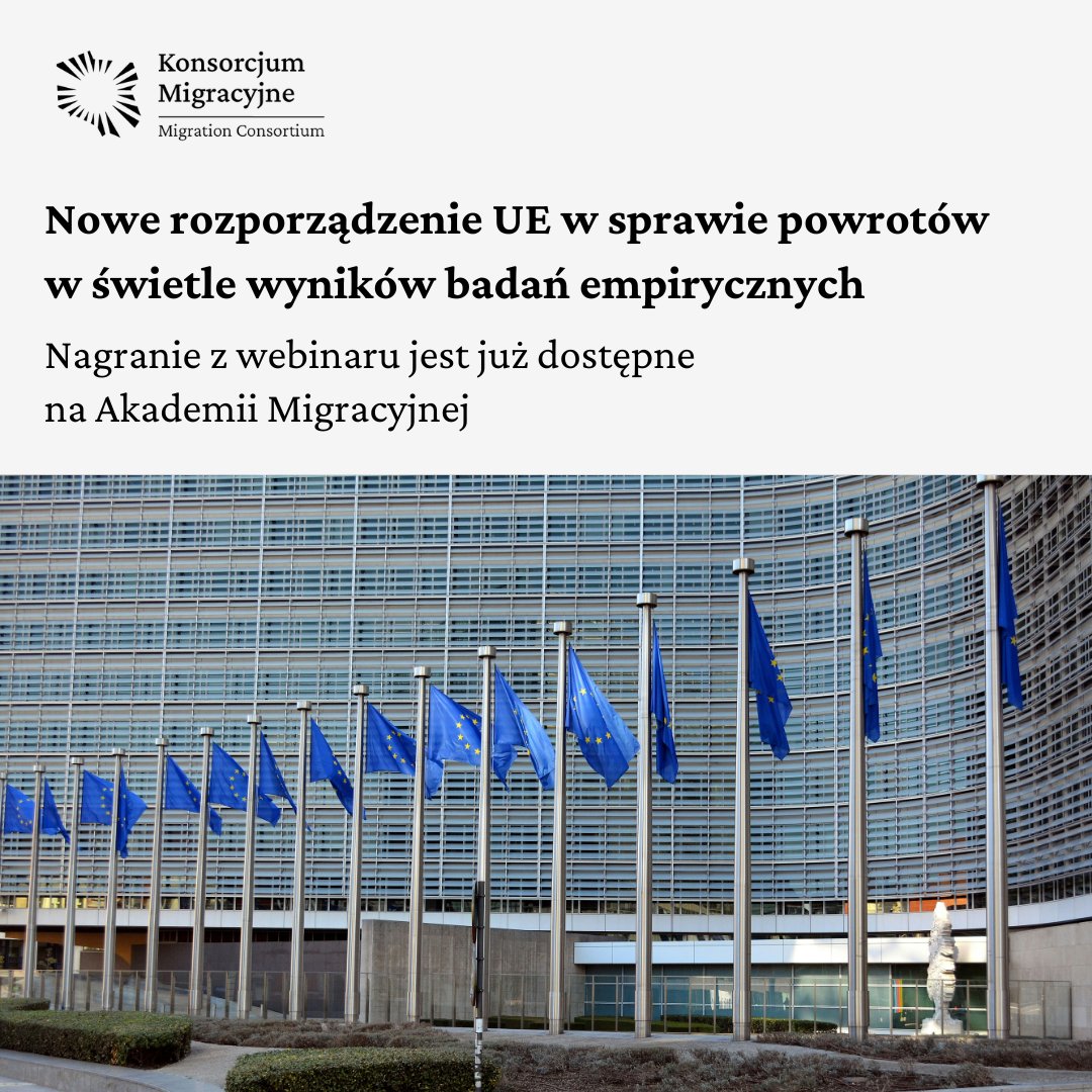 Na Akademii Migracyjnej dostępne jest już nagranie z webinaru pt.: Nowe rozporządzenie UE w sprawie powrotów w świetle wyników badań empirycznych.

Zachęcamy do oglądania: akademia.konsorcjum.org.pl/courses/prawo/. Aby obejrzeć nagranie, należy zalogować się na Akademii i zapisać na kurs "Prawo".